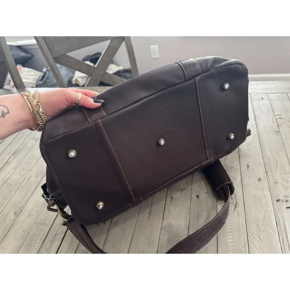 Links and Kings large Brown Leather Men's club duffel Bag